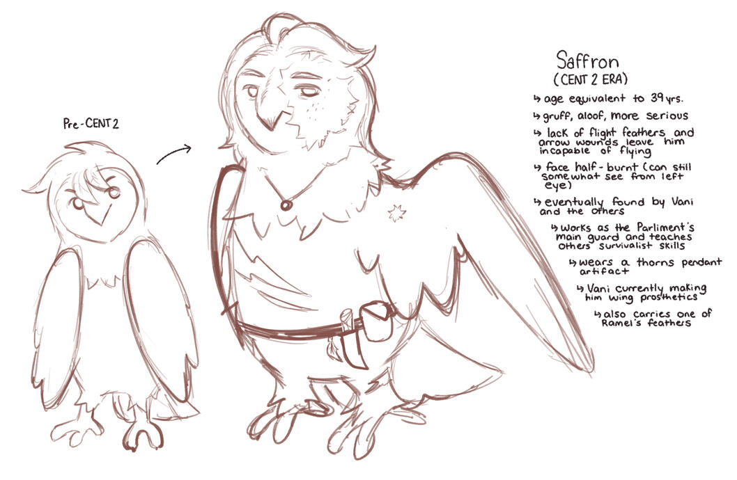 Saffron Cosmos Time Skip Concept